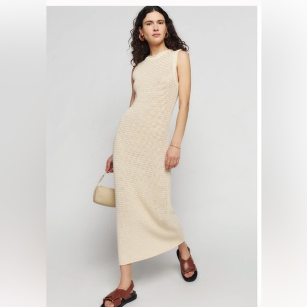 Reformation Nolan Open Knit Sweater Dress